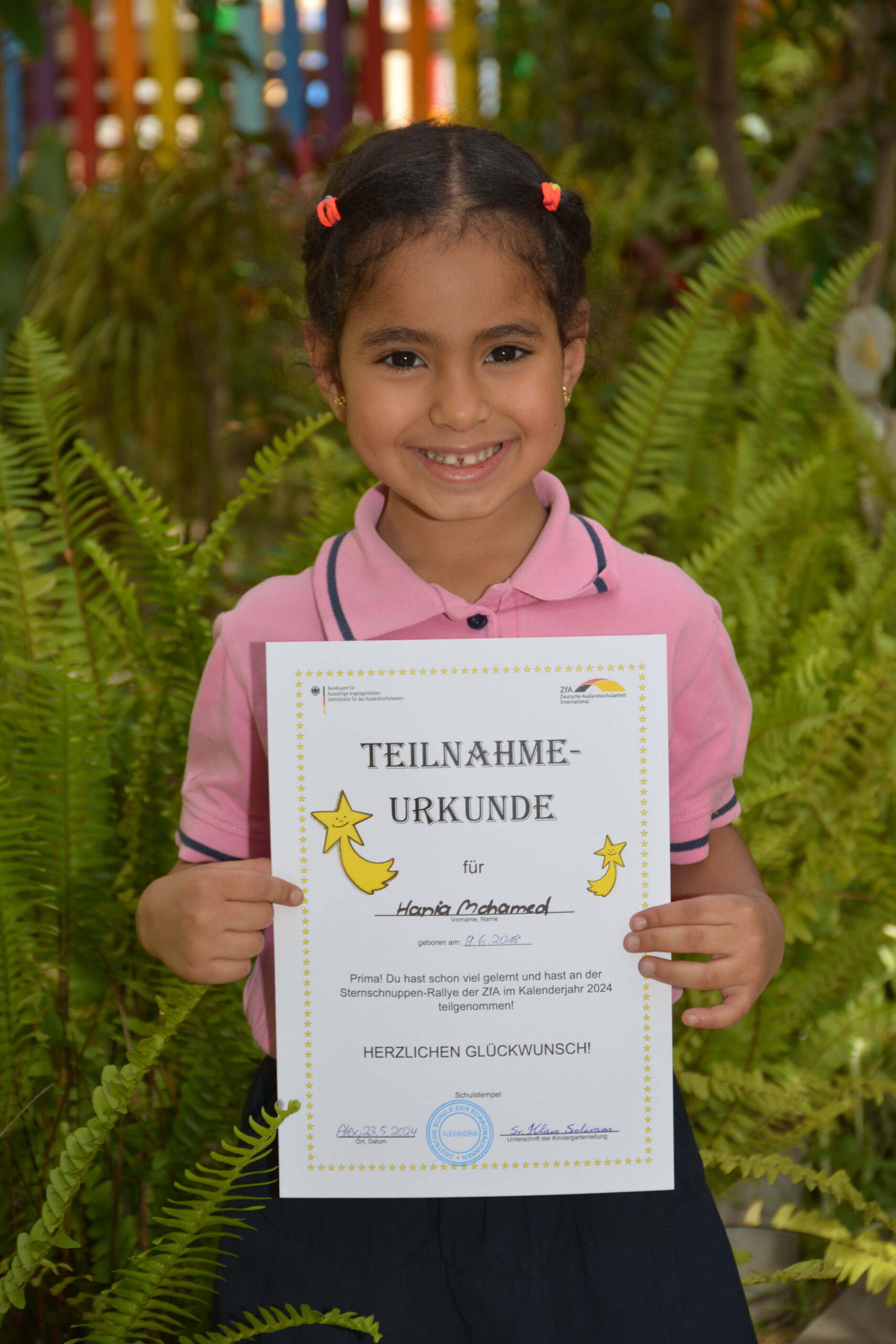 Sternschnuppen-Rallye - Kindergartens der Deutschen Schule der 